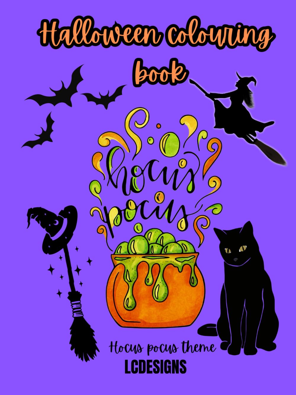 Halloween hocus pocus colouring book