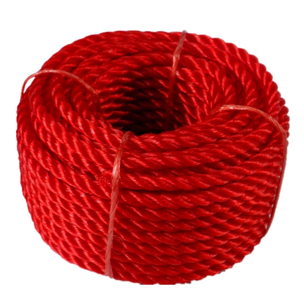 Czerwony przewód Utili 100 m, 3/40.6 cm, łóżko, nylonowy, paracord, do survivalu, na zewnątrz, do rzemiosła, doków, wędrówek i wiązań, wszechstronny i ciężki