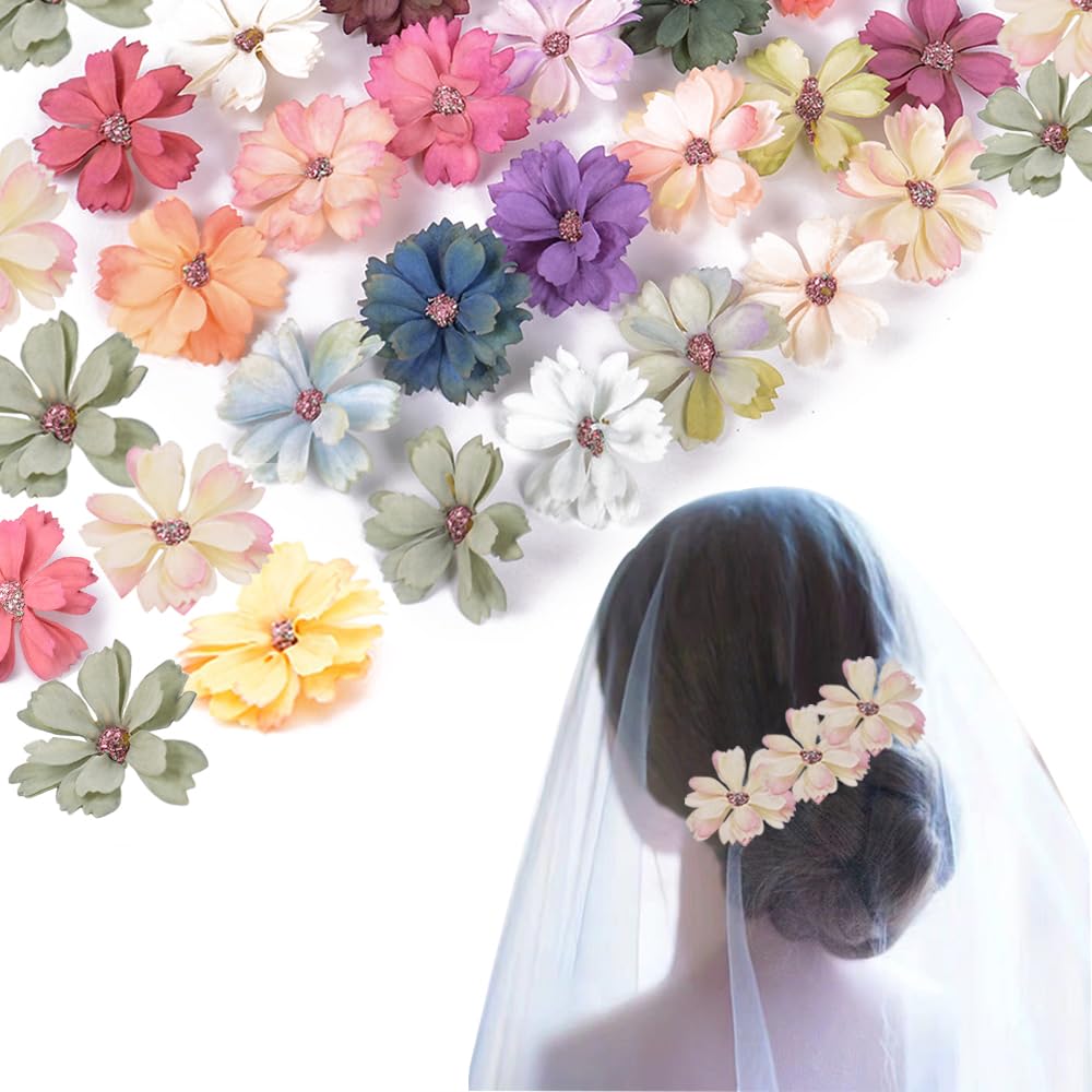 Tucireat Fiori Finti Per Decorazioni 66 Pezzi Fiori Finti Artificiali Diy Matrimoni Decorazioni Di Festa Fiore Di Simulazione Del Tessuto Mini Teste Di Fiori Artificiali Mini Fiori Finti Di Seta
