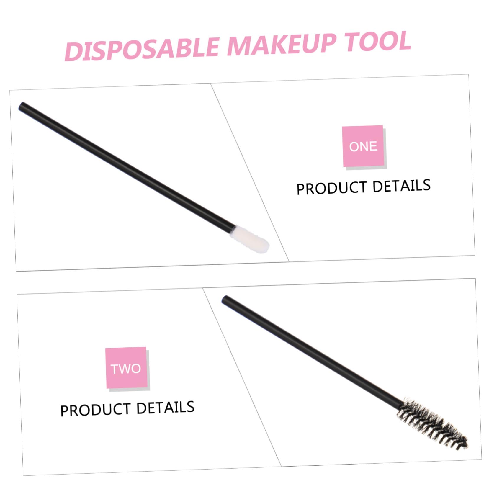 FOMIYES 200pcs Pack of Mascara Brushes Lipstick Applicators Soft Bristles Eyelash Mascara Wand Party Makeup Disposables