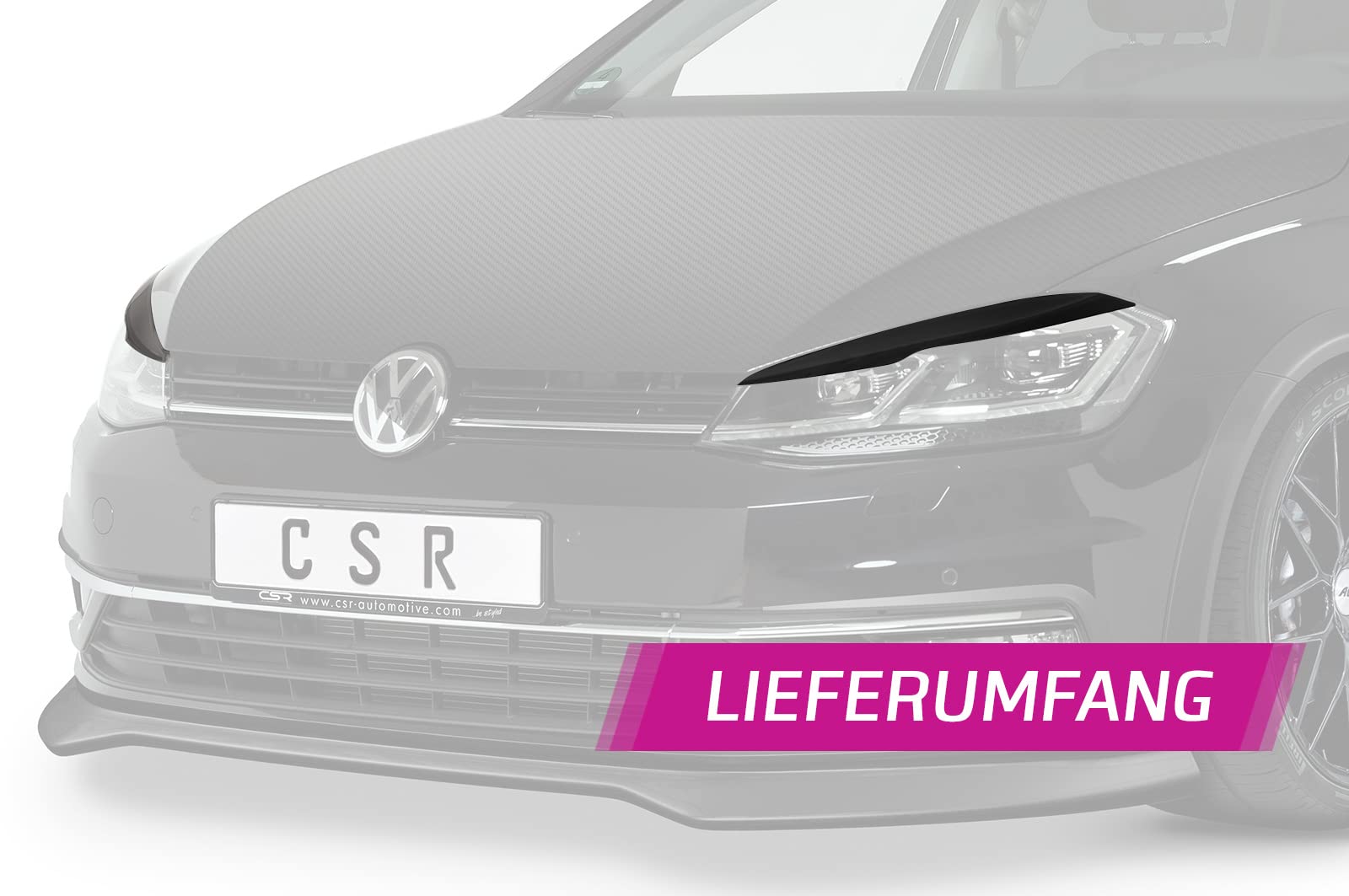 CSR-Automotive Scheinwerferblenden Kompatibel mit/Ersatz für VW Golf 7 (Typ AU) SB301-G