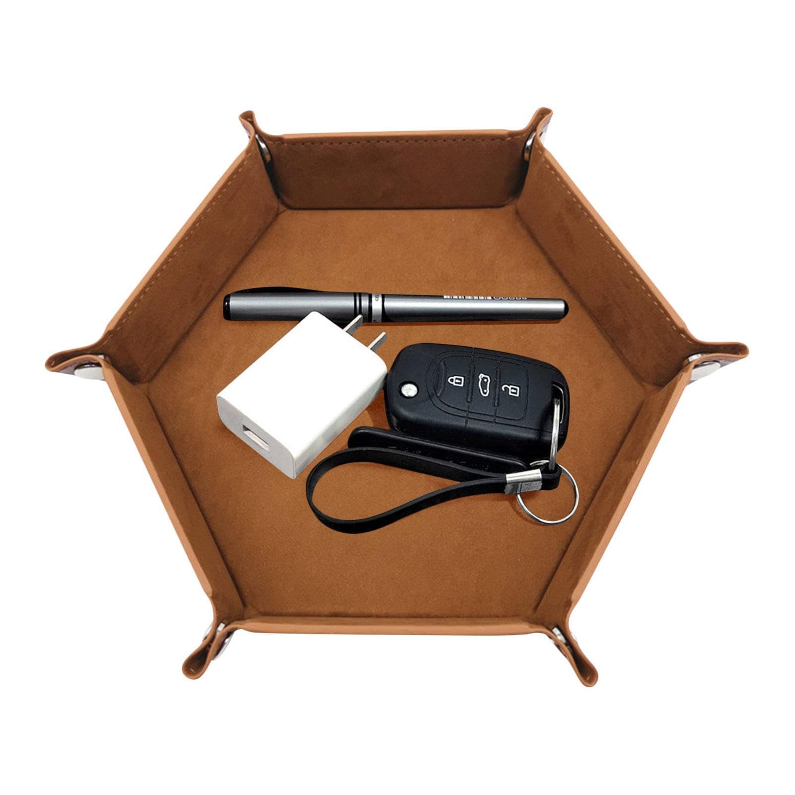 Plateau à Dés En Cuir PU - Avec Tapis Roulant Intérieur - Pour Jeux De Société, Rangement Et Transport - Format Pliable