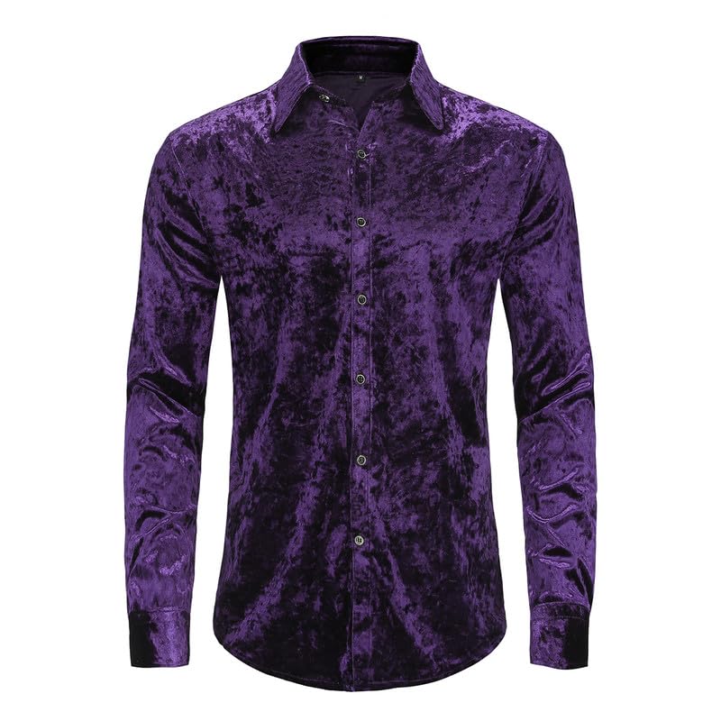 Chemise en velours homme haut de gamme élégante et douce pour un mariage chic