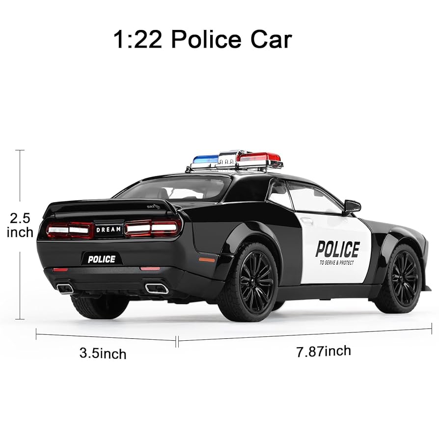 SASBSC Police Car Toys for Boys 3+ Years Old Diecast Metal