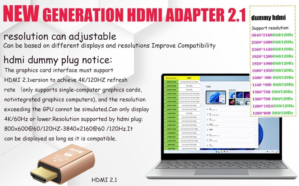 4K hdmiダミープラグ - ディスプレイからHDMIアダプター、Lunaディスプレイバーチャルウィンドウ、家庭用エミュレーター-