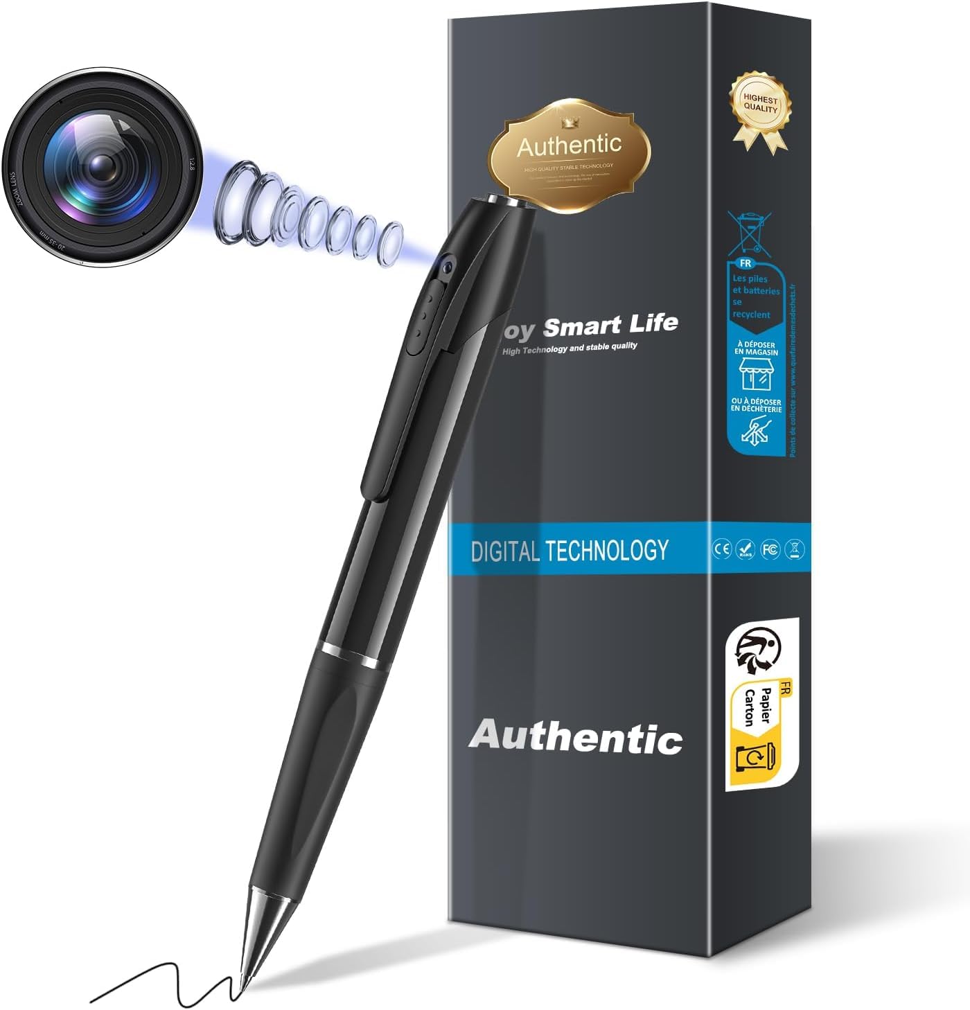 DEATTI1080P Body Camera Pen [Upgraded 2024] – Body Cam with HD Video or Picture Taking, SD Card Storage, and Manual Control for Privacy Compliance (DECM8)-image-31