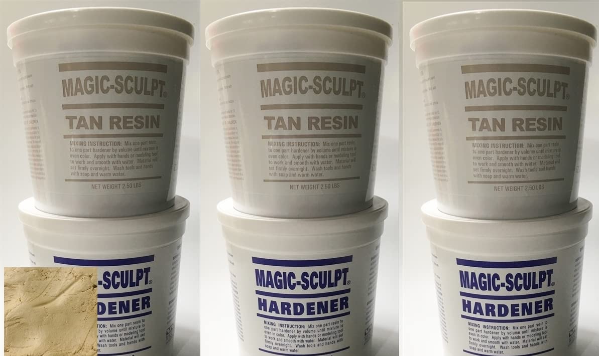 M02055x3 MOREZMORE Magic Sculpt Epoxy Putty TAN 15 LB Kit Model Putty Epoxy Clay