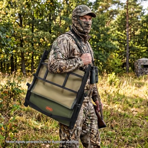 MYDAYS OUTDOOR Hunting Blind Chair 360 Degree Silent Swivel,Turkey Hunting Seat,300 Lbs Capacity, Height Adjustable & Quick Folding for Ultimate Portable Comfort - image 8