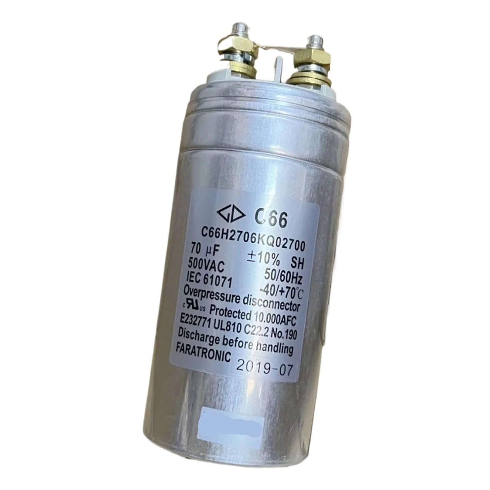 BALYDLUL 1pcs C66H2706KQ02700 C66 70UF 500V AC filter capacitor