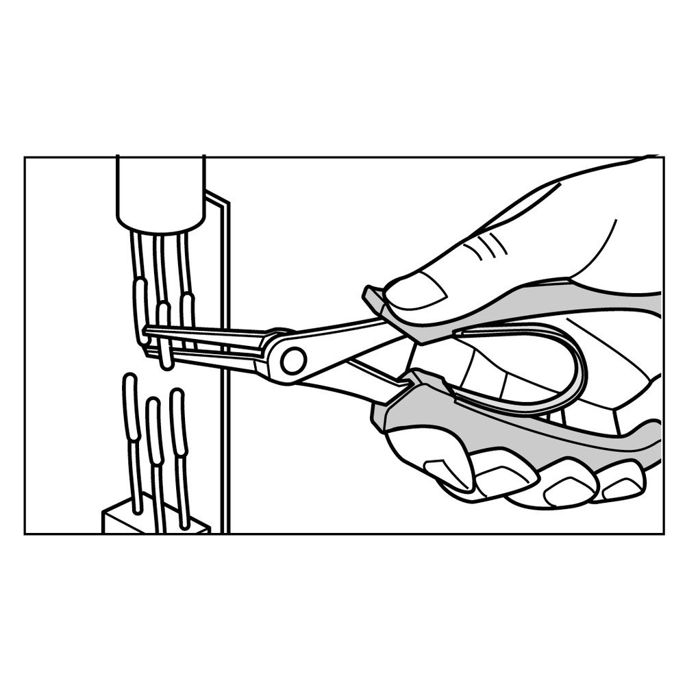 3.peaks SP-34A - Pinza conica in acciaio INOX con molle in plastica, 150 mm