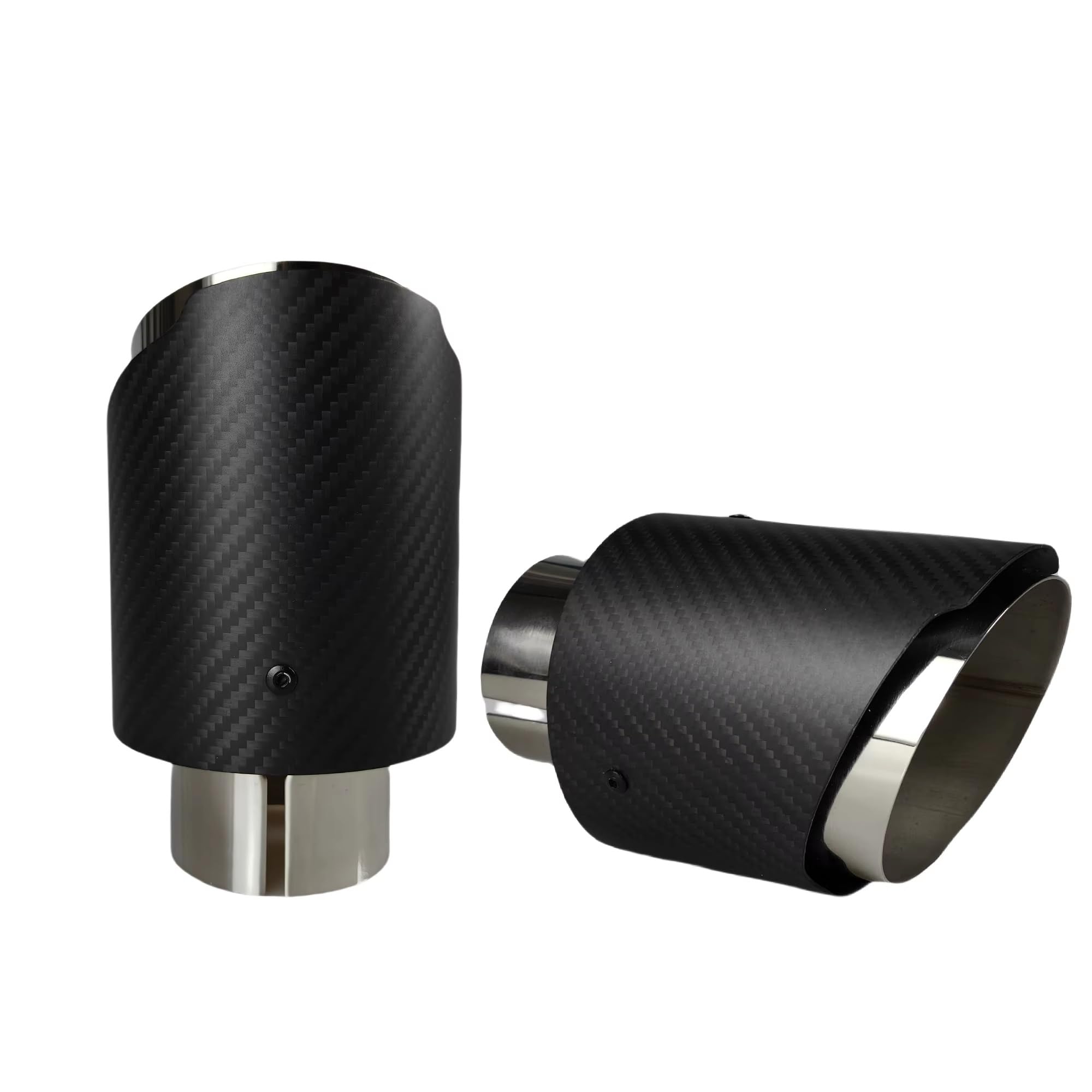 Cola Escape Coche Tubo Punta Para Boquilla De Escape Mate Sarga Única Bruñido Universal Para Coche(60mm-101mm)
