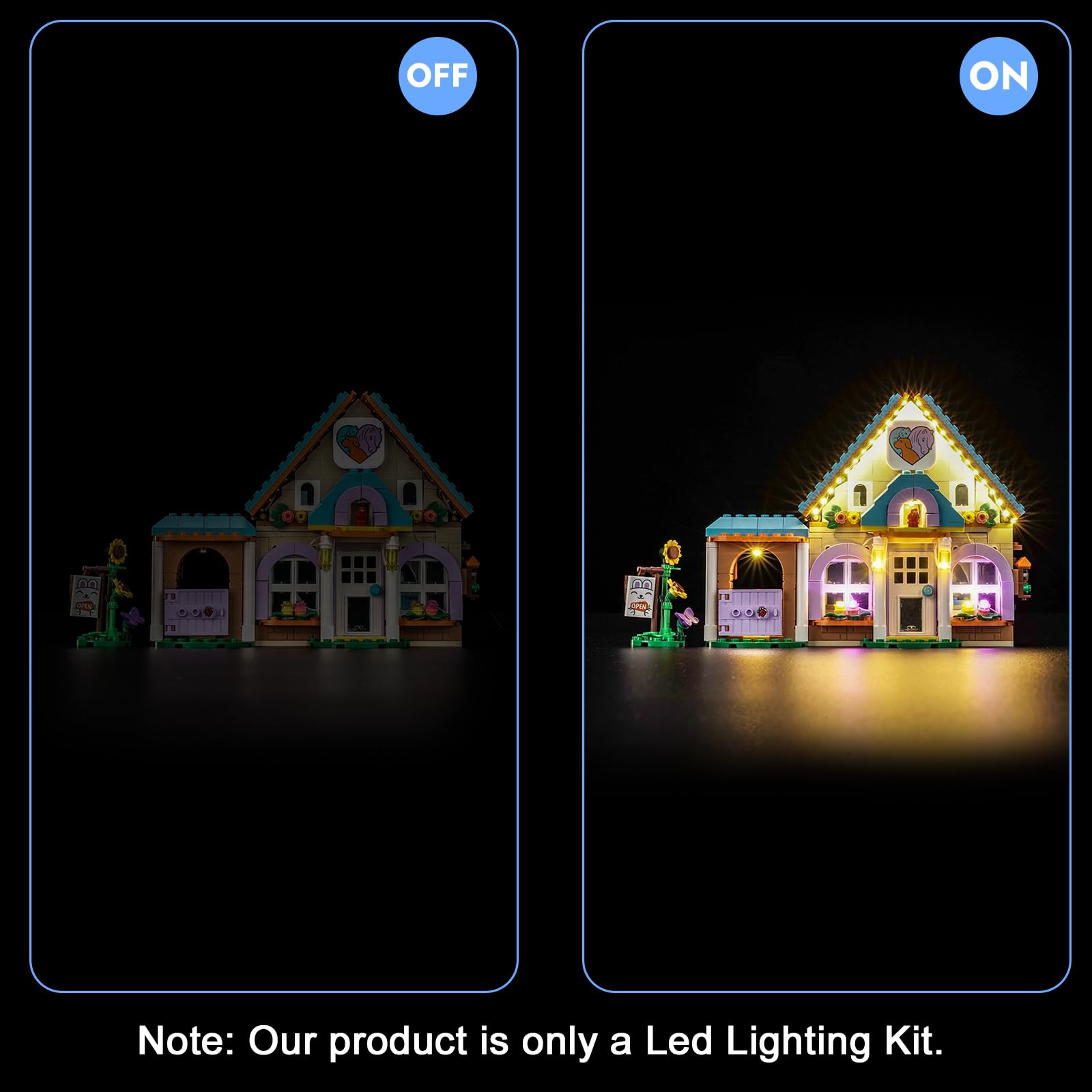 LocoLee Led Light Set Compatible with Lego 42651 Horse and Pet Vet Clinic Led Decoration Lighting Kit Compatible with Lego 42651 Building Blocks Model,Only Lights Set,No Model - Image 4