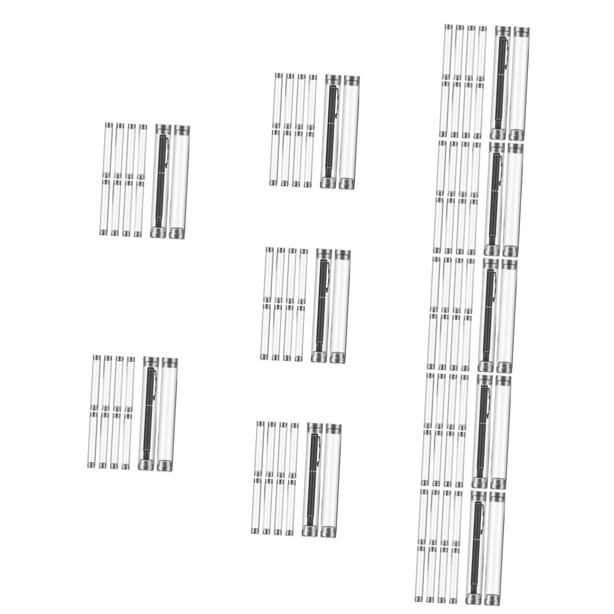 OSALADI 10 Set Scatola Penne Acrilico Contenitori Cylindrici Per Penne Per Ufficio E Scuola Design Compatto E Resistente 10 Pezzi * 10