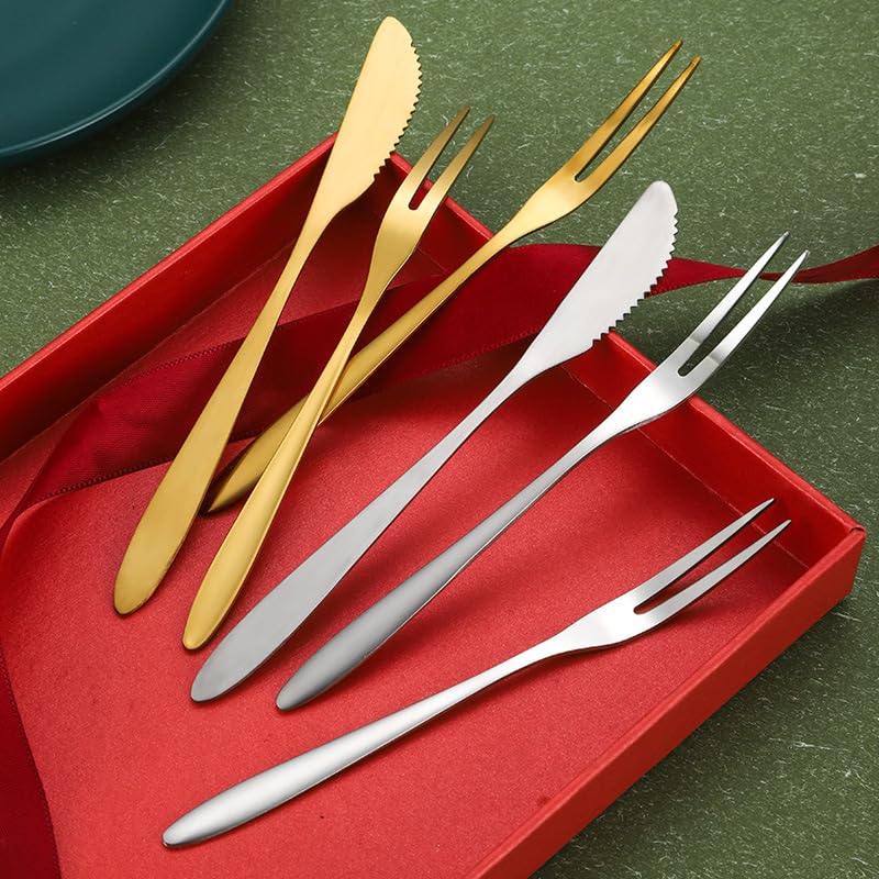 Set Cuchillos Cubiertos 8 Piezas Acero Inox miniatura 5