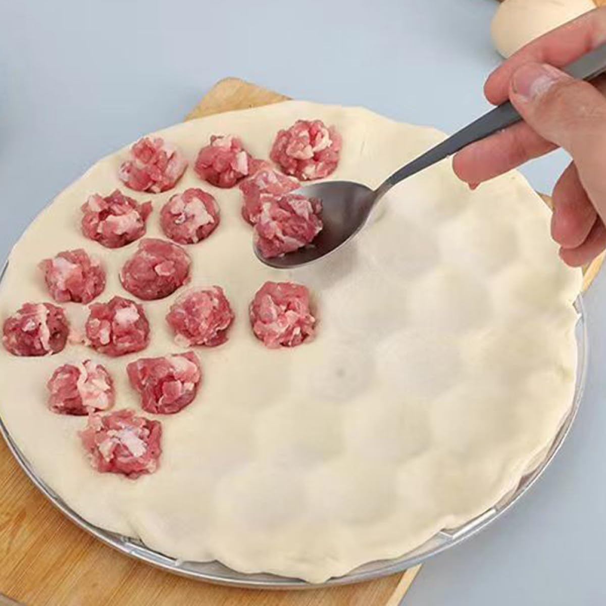 Ciieeo Set 2 Stampi per Ravioli in Lega di Alluminio, Grande Pressa per Gnocchi di Pasta 44 Fori, Utensili la Pasta per Cucina Casalinga e Riunioni di Famiglia