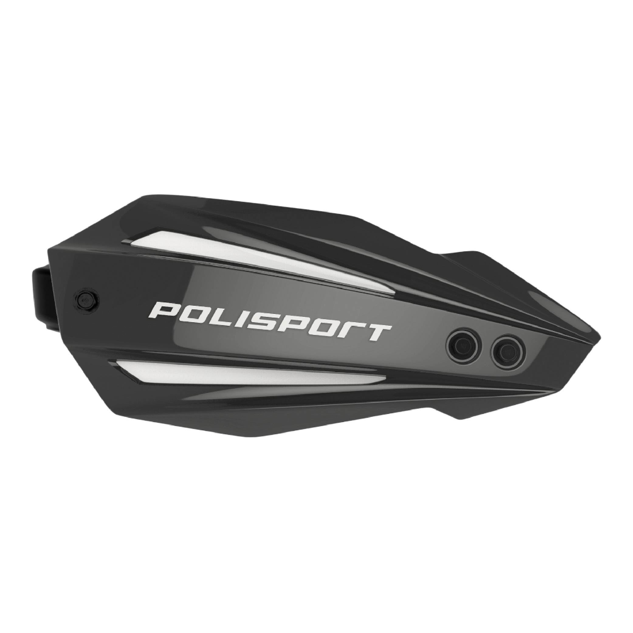 Polisport 8308600001 - Hand Protectors Bullit FWA 2 Attachment Points with Plastic Bridge MX-Style Made of Plastic Including Mounting Kit Compatible with All MX/Enduro Models in Black