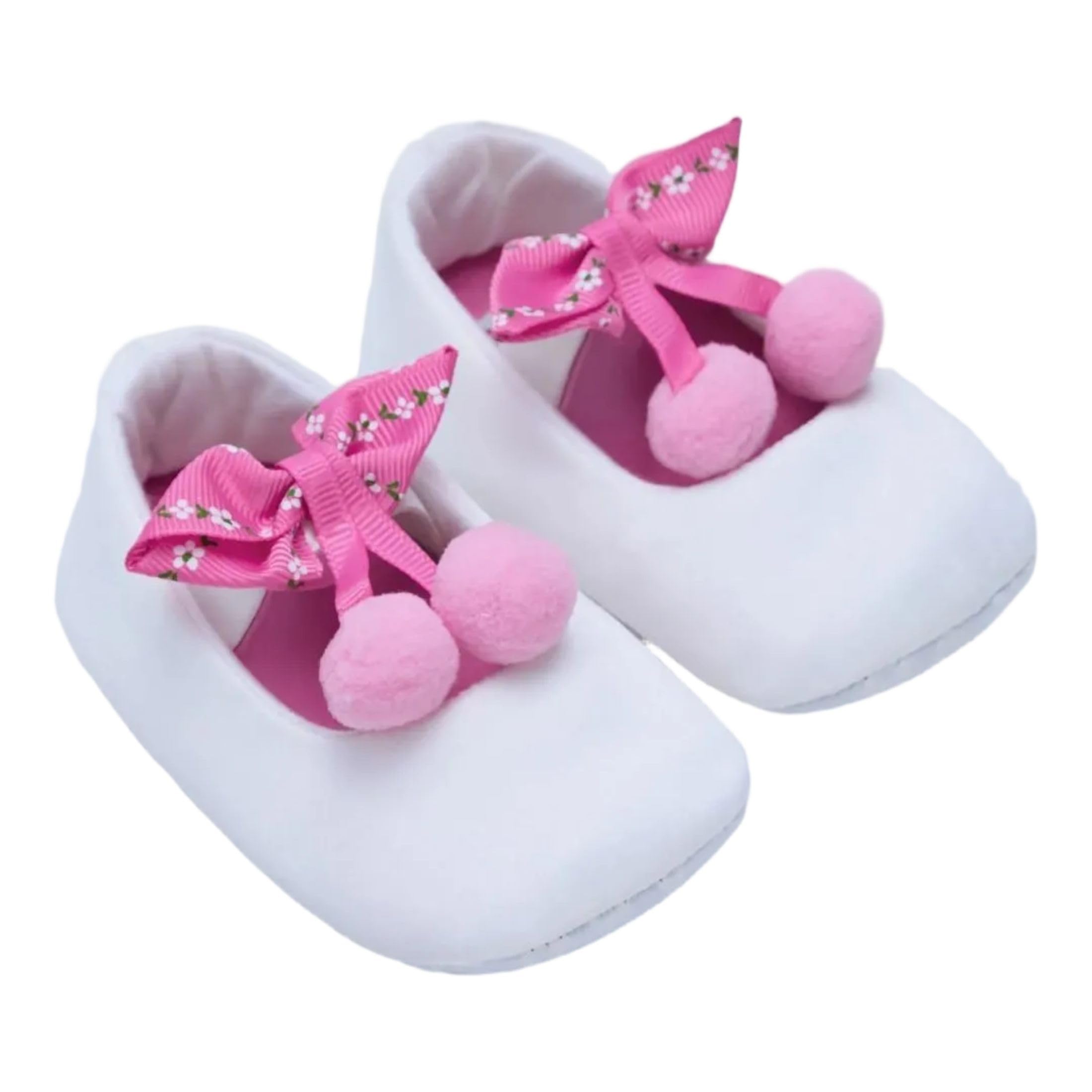 hopscotch Pom Pom Cherry Applique Booties-picture-47