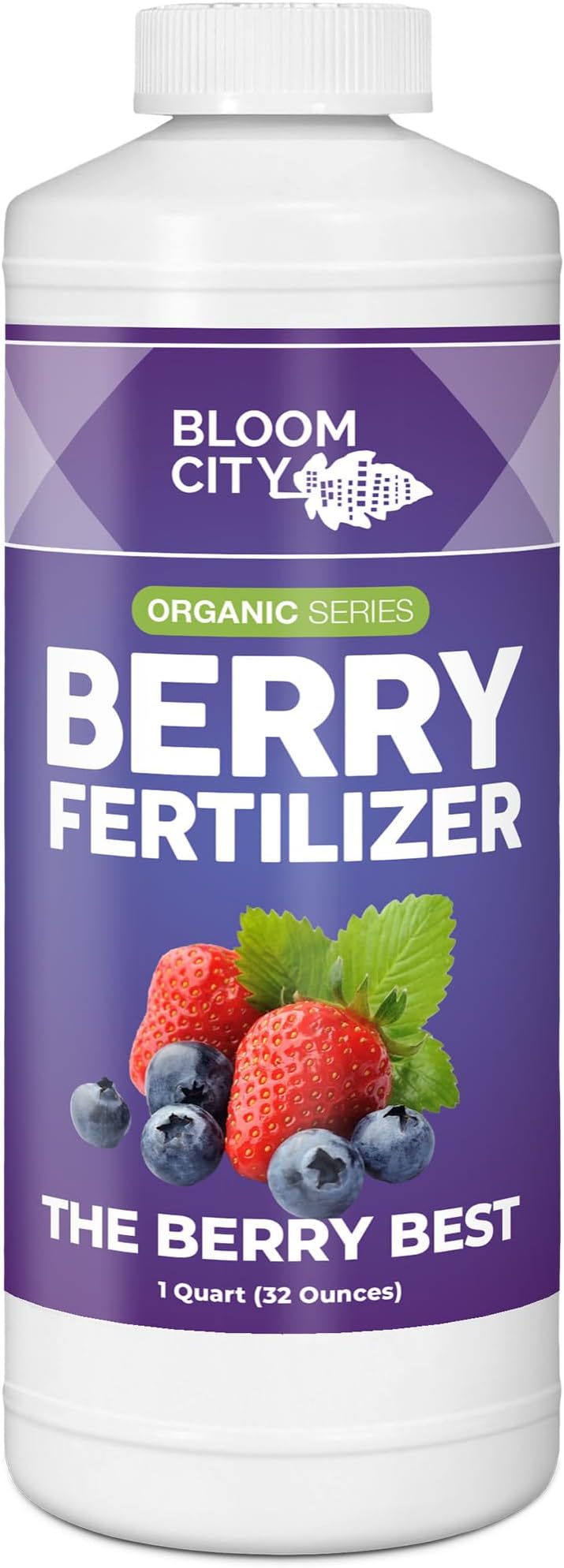 Bloom City's Organic Berry Fertilizer – Liquid Plant Food for Bigger Berries, Better Flowering & Stronger Root Development, 32 oz