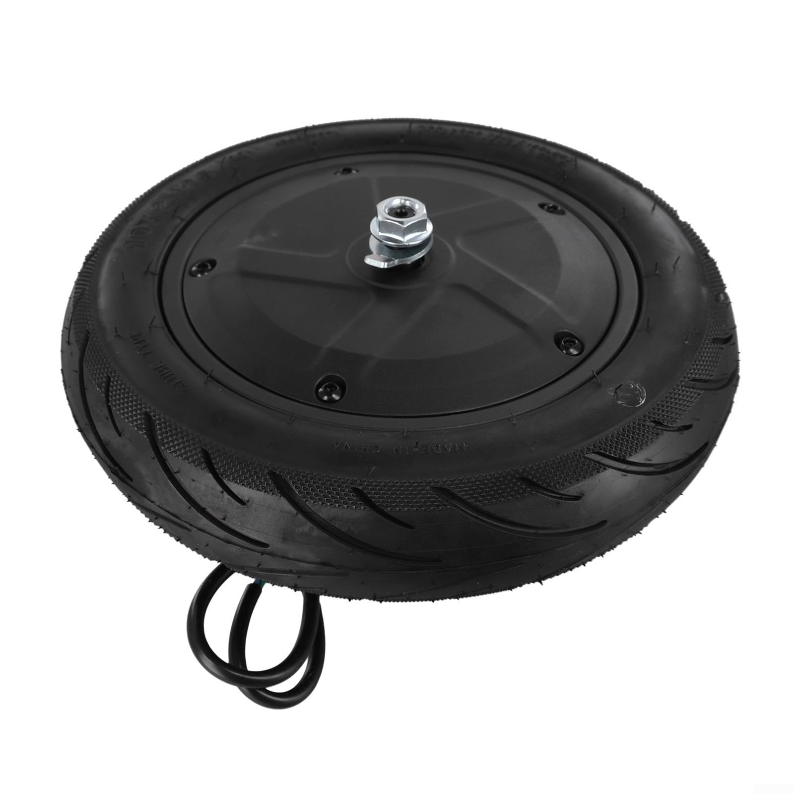 36V 300W Front Wheel Motor Assembly For Ninebot F30 Electric Scooter Replacement Part High Elastic Rubber Tire Shock Absorbing Easy Install