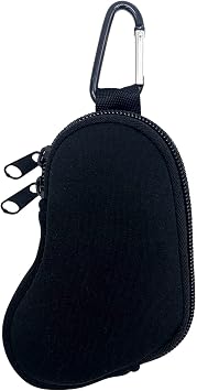 Wanty Asthma Inhaler Holder Neoprene Protective Portable Carrying Bag Travel Inhaler Mini Case Sleeve for L-Shaped Inhaler, Inhaler Not Included Black