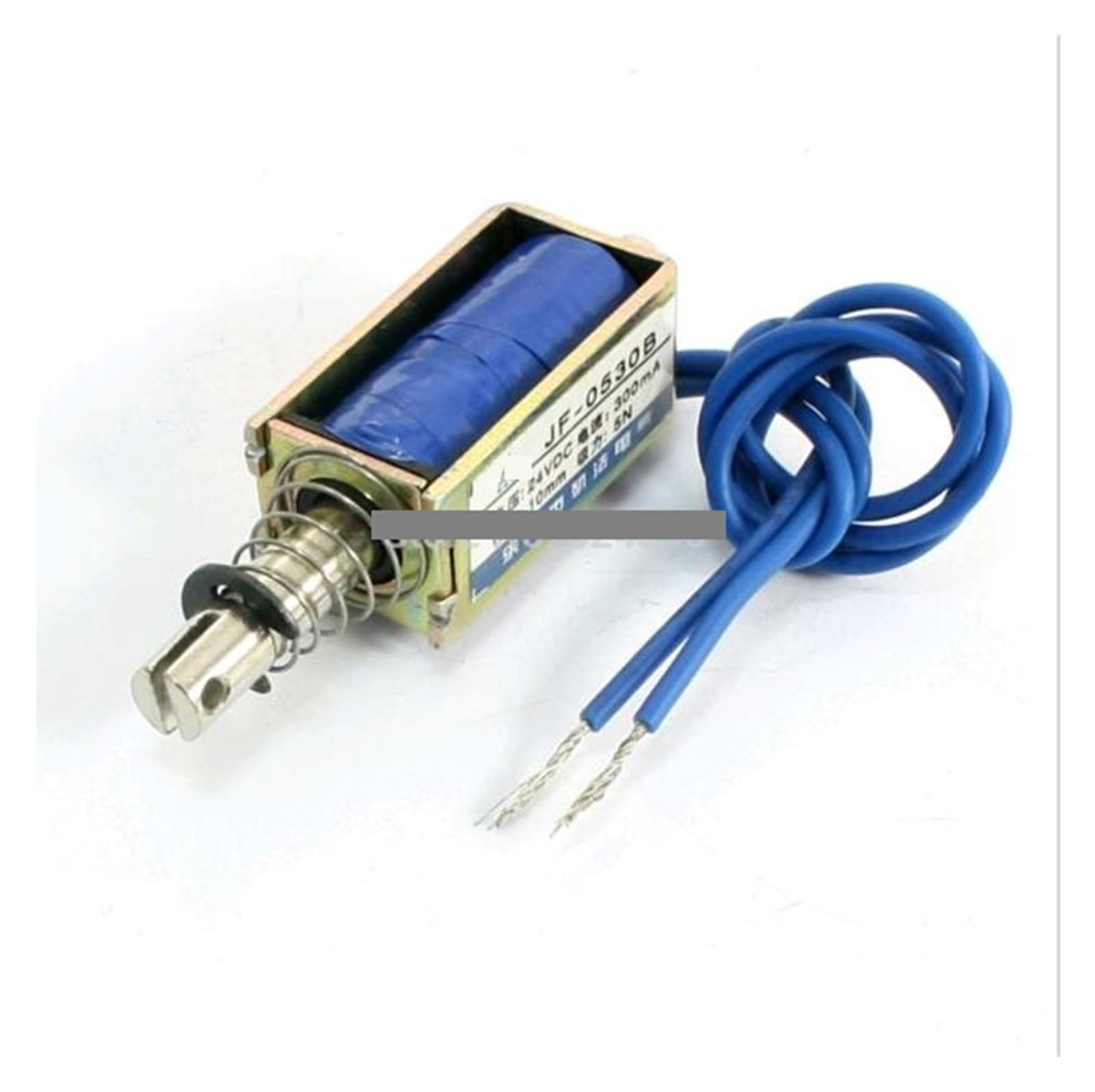 AARTERZZA JF-0530B Push Pull Type Solenoid Electromagnet 24V DC 300mA 10mm Stroke 5N 0.5Kg 1.1LB Holding Force Open Frame