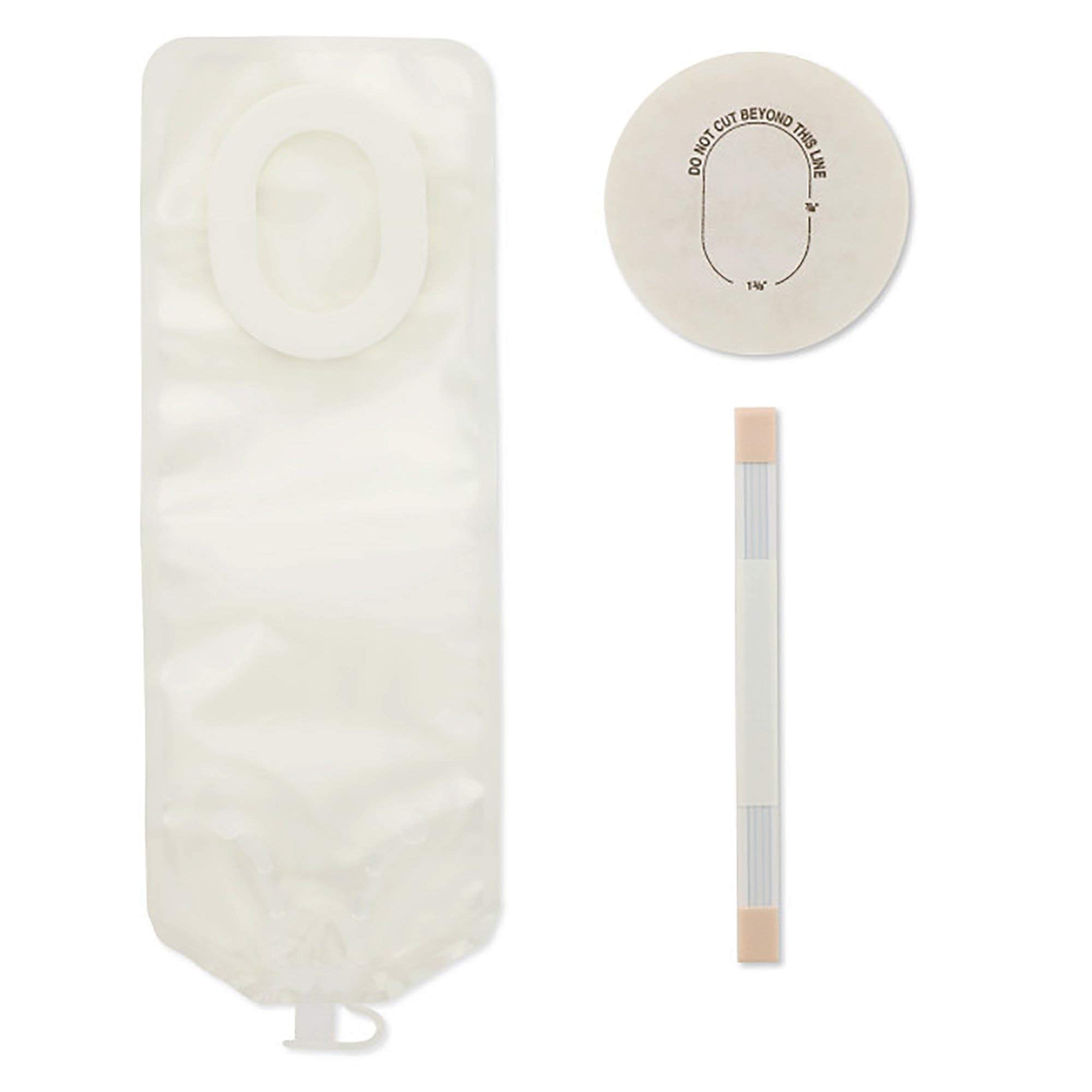 Hollister 3778 Pouchkins Newborn 1-Piece 6-1/2 Flat Barrier Ostomy Pouch System, Cut-to-Fit up to 1-3/8 x 7/8, 15 Pack, Ultra-Clear  Ostomy Pouch for Infants, Gentle on Skin