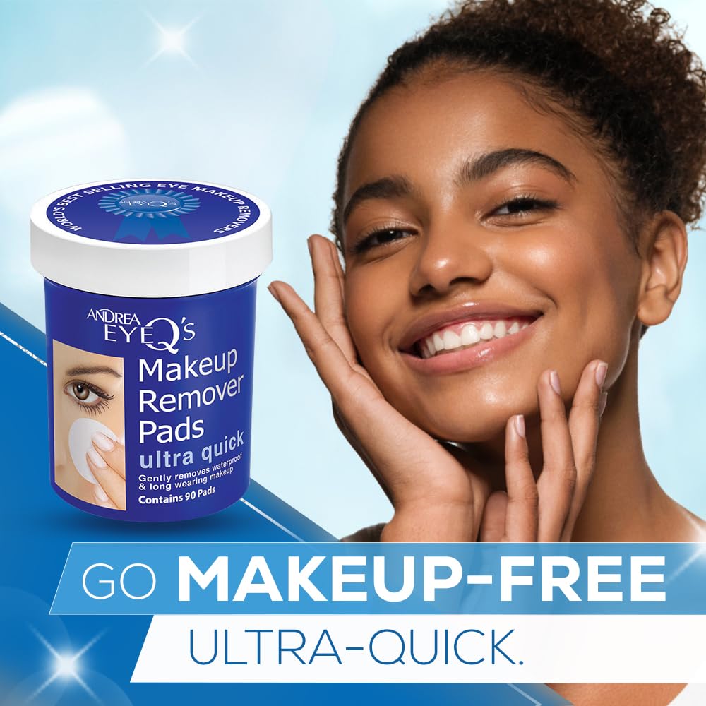 Andrea Eye Q's Ultra Quick Eye Makeup Remover Pads, 65-Count by Andrea