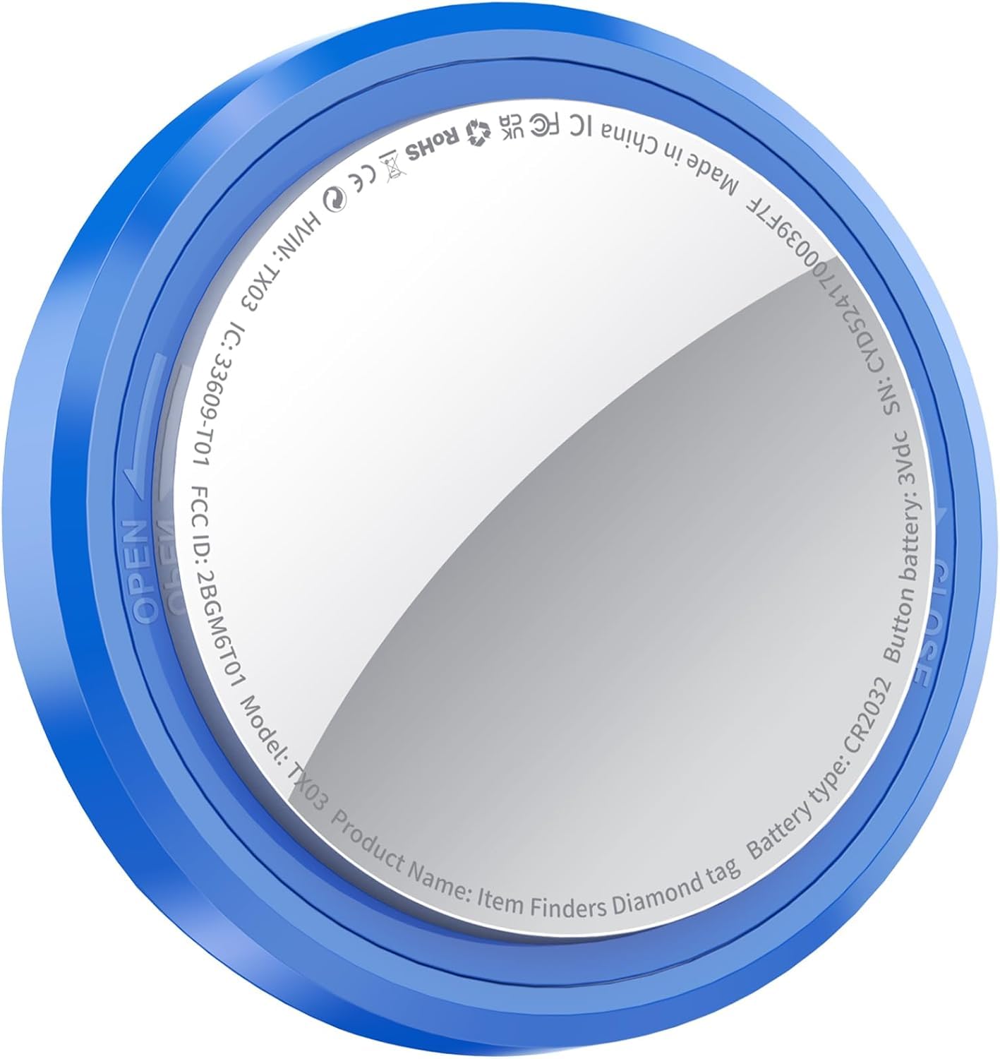 Air Tracker Tag 1 pezzi, Bluetooth Trova Oggetti Compatibile con Apple Dov'è (solo iOS), Smart Tracker Localizzatore per bagagli, borse, portafogli, chiavi Tag Tracking, Batteria Sostituibile Blu Navy