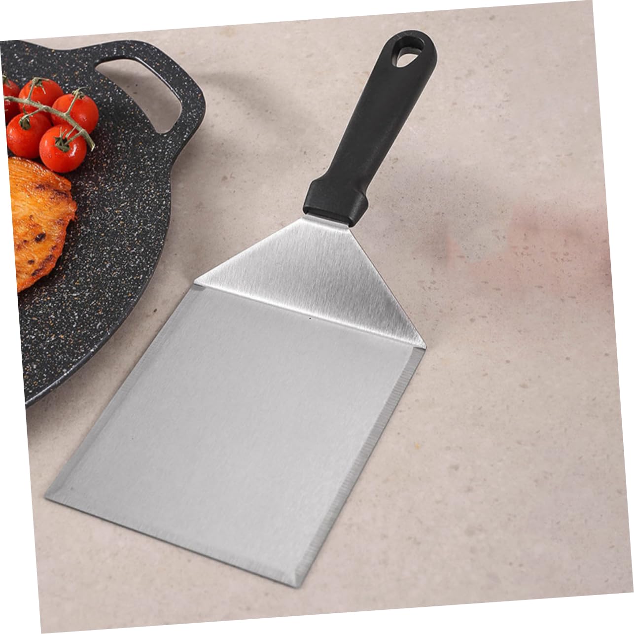 BESTonZON Herramientas para Barbacoa De Acero Inoxidable Cepillo para Untar Espátula Multifunción para Hamburguesas para Asar Al Aire Camping y Cocinar