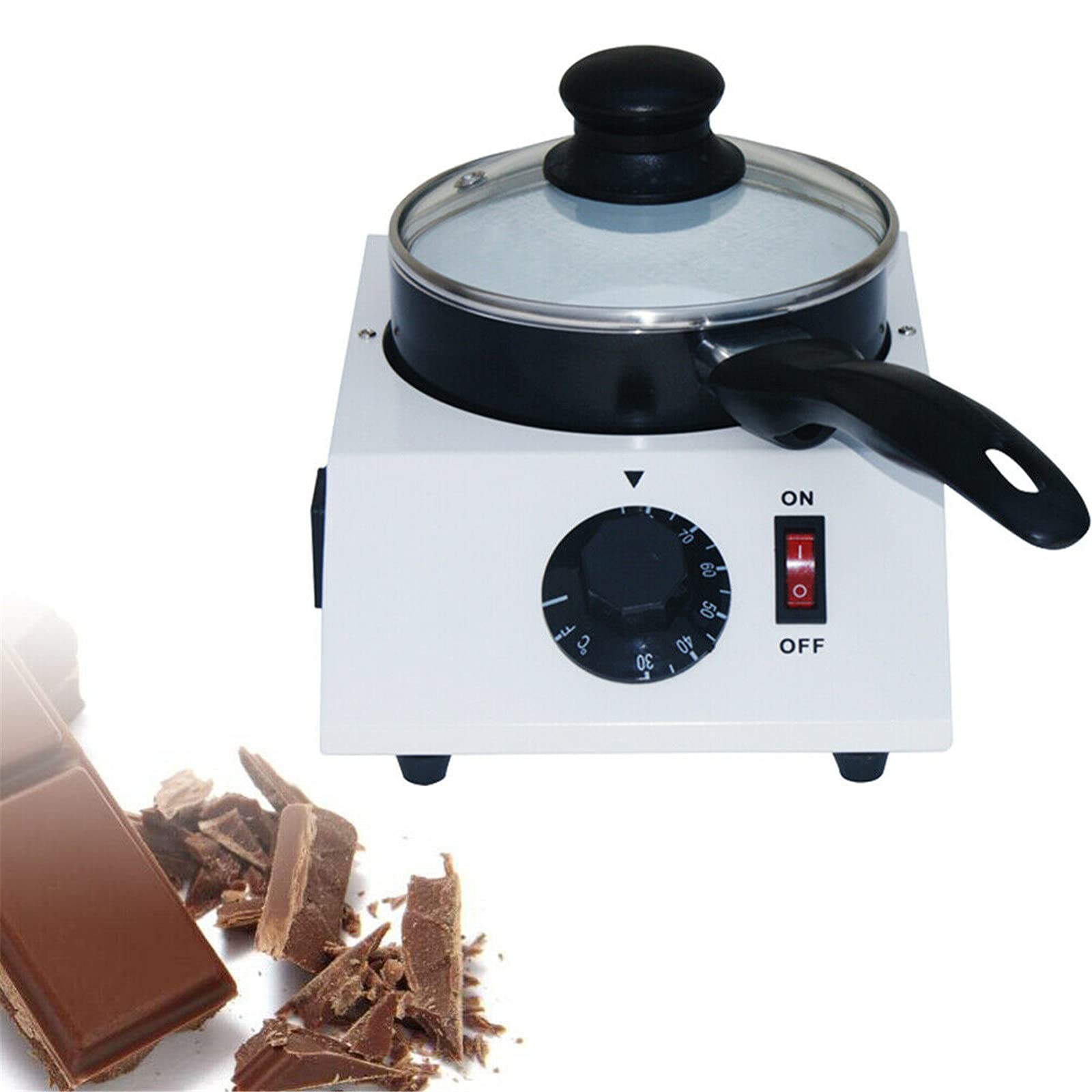 Machine à fondre électrique en céramique antiadhésive pour chocolat, chocolat, beurre, diy cuiseur - Marmite en aluminium et céramique