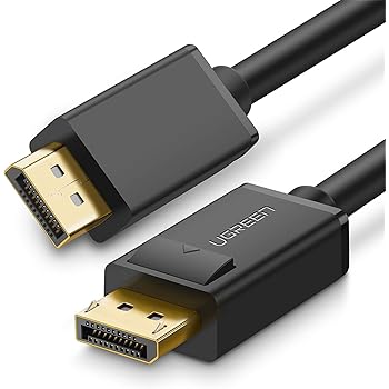 UGREEN DP to DP Cable, Gold Plated Displayport DP to DP Male to Male Cable (DP v1.2) Support 4K Resolution @60Hz with Audio Video for PC Graphic Card to HDTV/Monitor (3M)