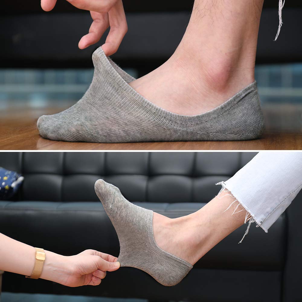 YOUCHAN Calzini Donna Uomo Fantasmini Calze 10 Paia Invisibili Sportive Antiscivolo Cotone con Taglio Basso