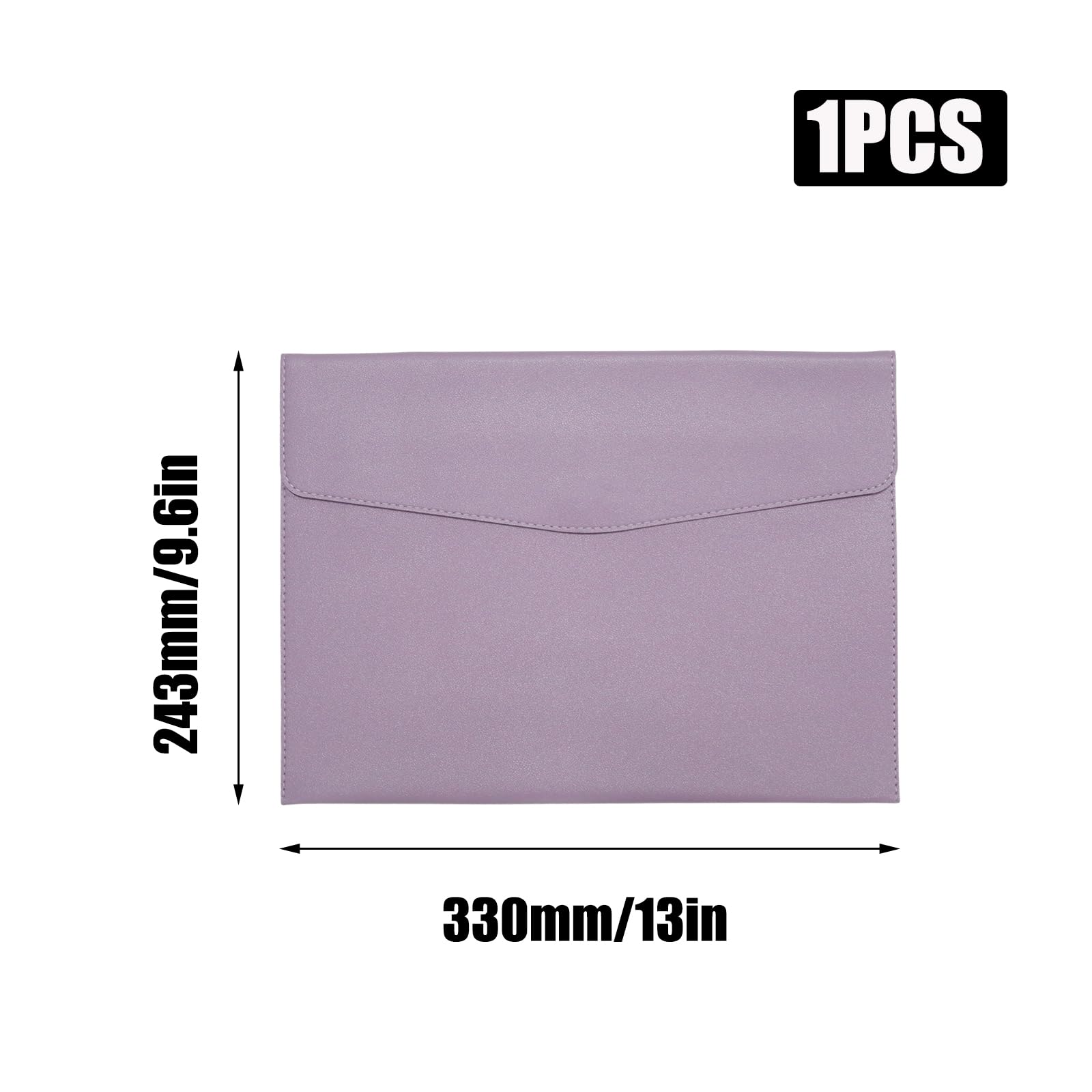 Dokumentenmappe, dünnes PU-Leder, A4, Dokumentenmappe, Organizer, weiches Leder, Violett