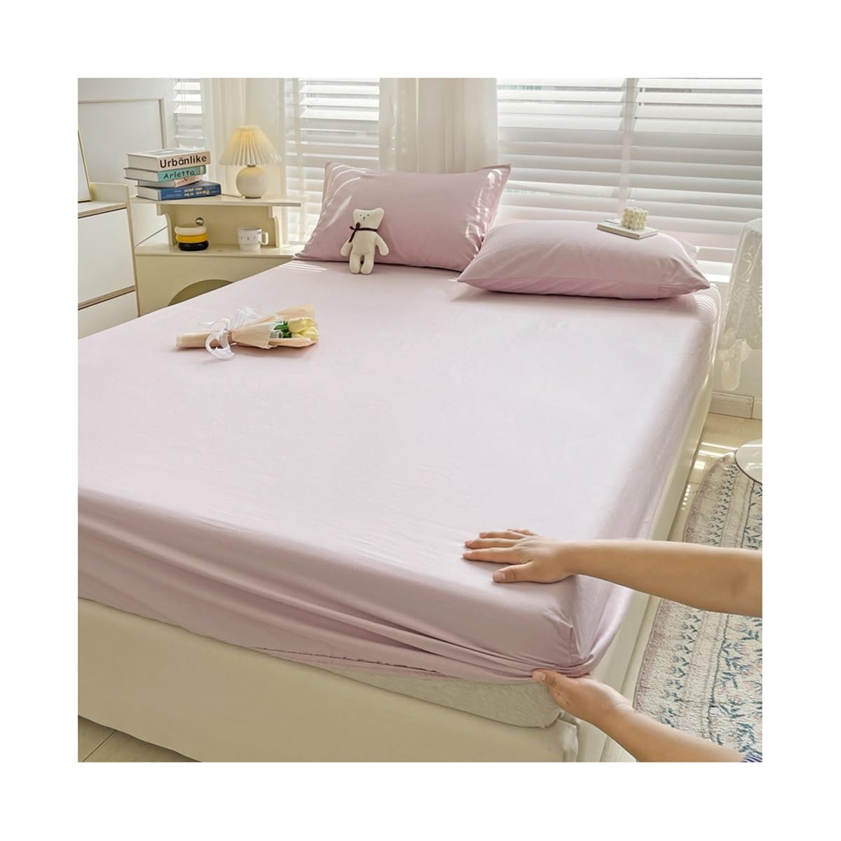Amazon.com: OBONG Queen Size Fitted Sheet 100% Cotton Soft Silky
