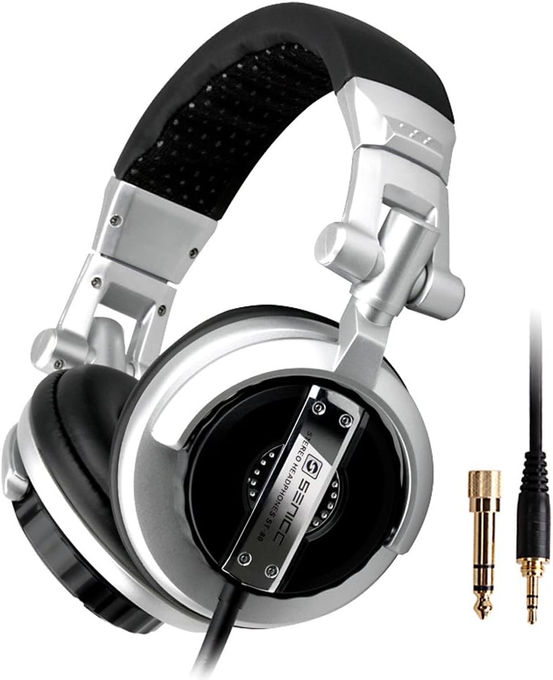 Somic ST-80 Professional Monitor Music Meadset HiFi Subwoofer Enhanced Super Bass Noise-Isolating DJ Headphone(Silver)