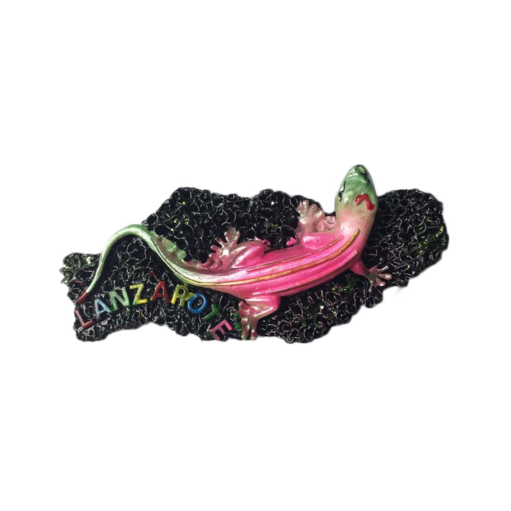 Muyu Magnet Lanzarote Spain 3D Fridge Magnet Lizard Style Travel Sticker Souvenir,Home & Kitchen Decoration,Spain Refrigerator Magnet