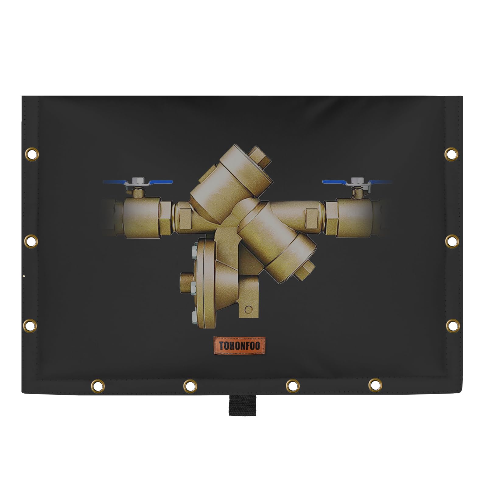 Backflow Preventer Insulation Cover for Vacuum Breaker, 21"W x 16"H, Black