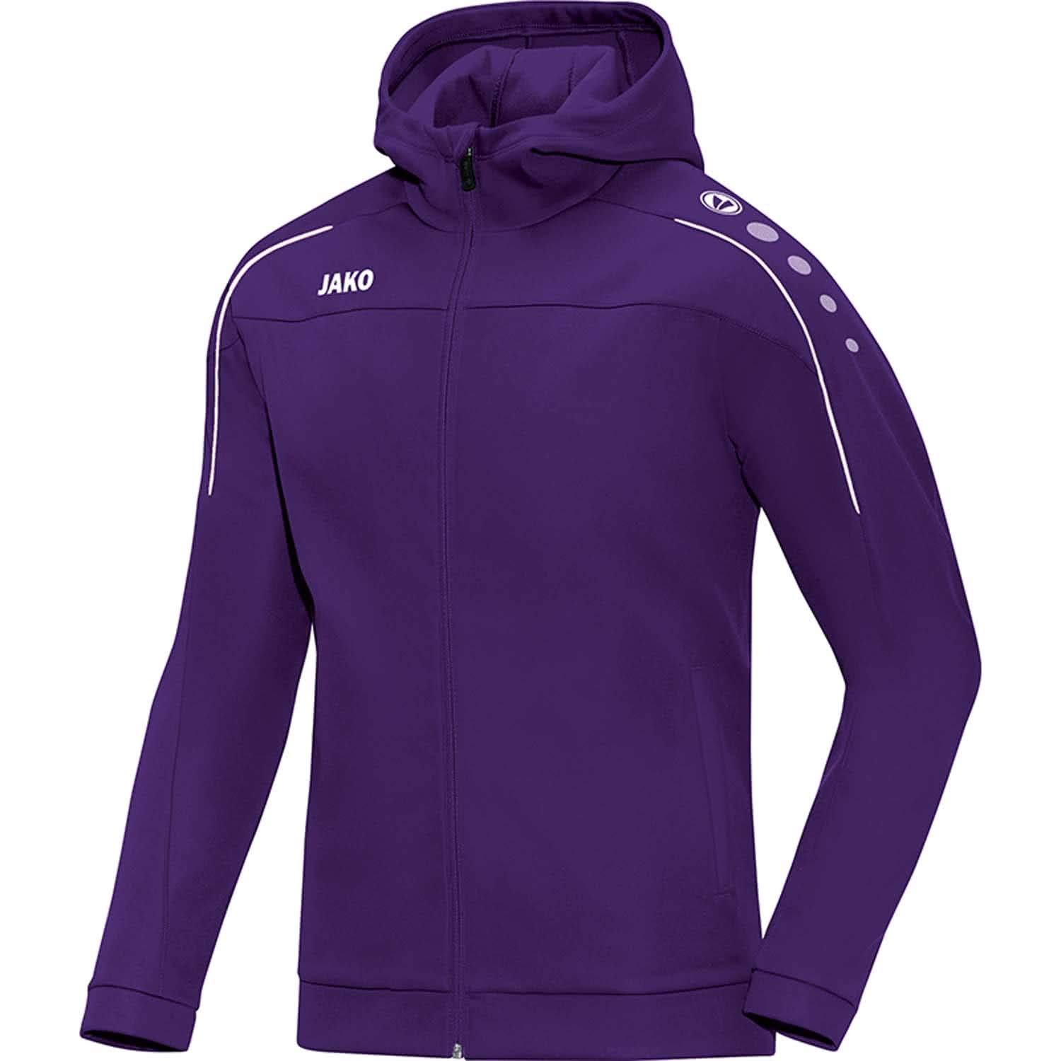 JAKO Women's Classico Hooded Jacket, Purple, 46 (EU)