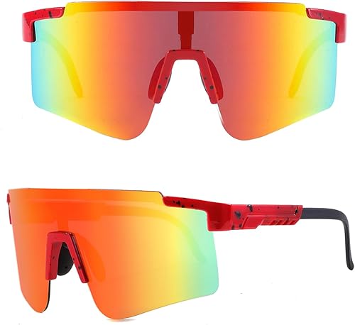 NICBOOY Gafas de sol para fanáticos de los deportes, gafas de sol deportivas de gran tamaño, gafas de sol de béisbol juveniles con protección UV400