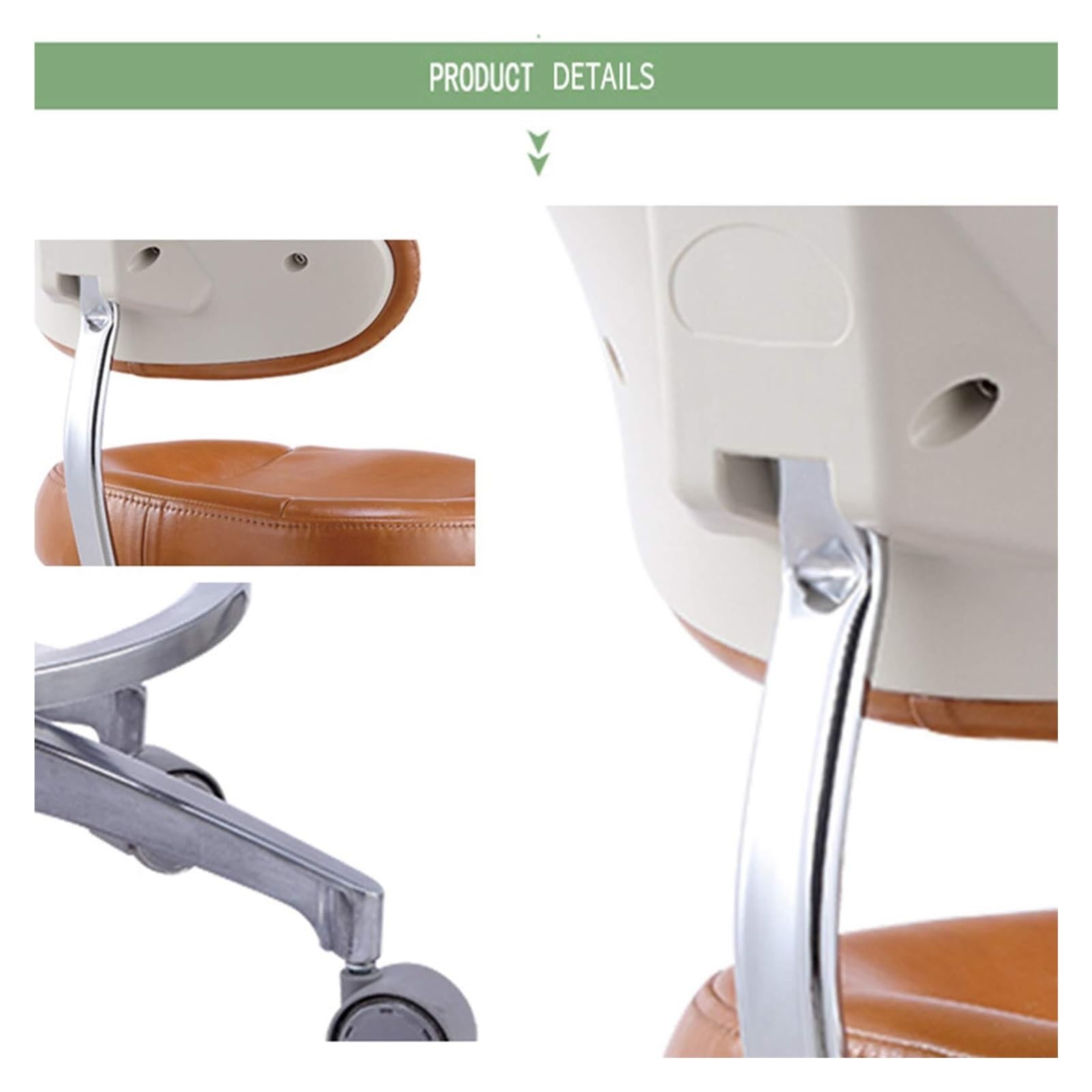 Krzesło dentystyczne do taboretu lekarskiego, mobilne krzesło dentystyczne ze skóry, taboret dentystyczny, obrotowy fotel do salonu piękności, taboret do spa
