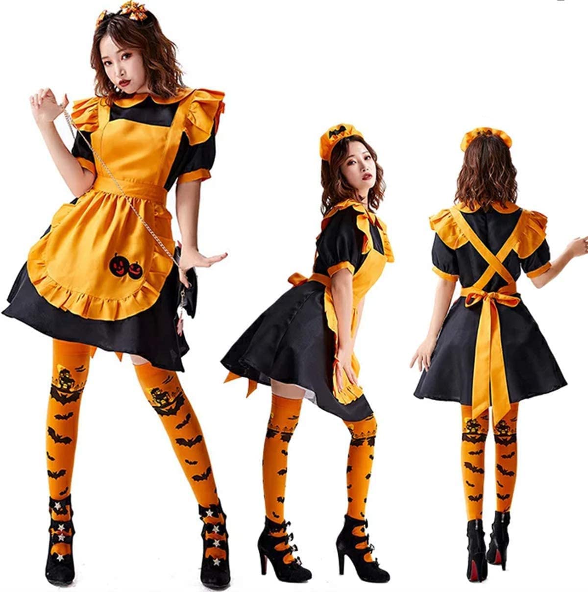ハロウィン❣️Mサイズメイド服 コスプレ かぼちゃ 衣装