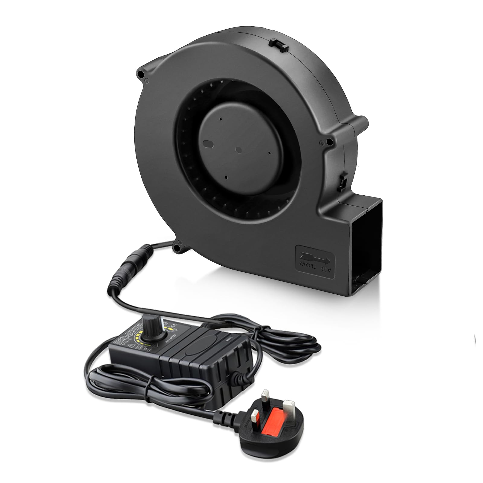 GDSTIME 140mm x 40mm Blower Fan AC 220V 240V Powered Radial Cooling Fan with DC 5V-12V Adjustable Speed Controller Dual Ball Bearing โ image 1