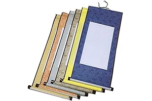 Echaprey 6pcs Blank Mounting Hanging Wall Scrolls Set: Unleash Your Creativity in...