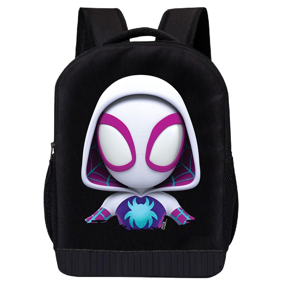 Sac à dos Ghost Spider enfant noir avec bretelles confortables Marvel