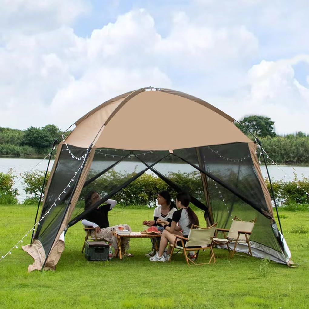 Tenda da campeggio impermeabile, facile da montare, tipo2 | appassionati di campeggio all'aperto, con protezione UV e tendalino parasole.