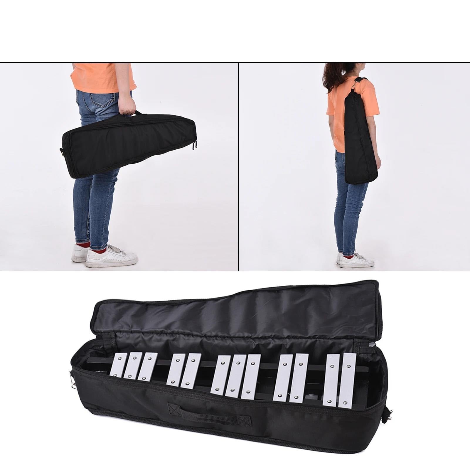 instrumento xilófono Xilófono Glockenspiel De 30 Notas Marco De Madera Plegable De Aluminio Con Bolsa De Transporte