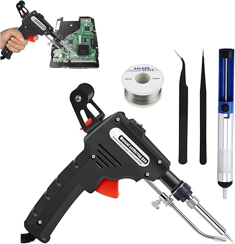 Miniatura 10 de Soldador de hierro multifunción  Artesanía alemana, kit de soldador automático de mano para soldar, pinzas para placa de circuito, bricolaje en