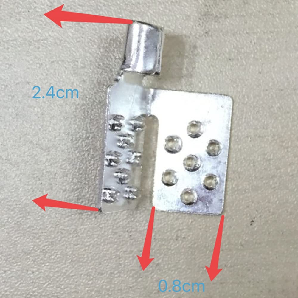 Conector de Abrazadera de PelíCula TéRmica de 80 Piezas,Accesorios de Clip de Plata Chapados en Cobre para Suelo CáLido,Abrazadera de PelíCula de CalefaccióN Por Suelo Radiante