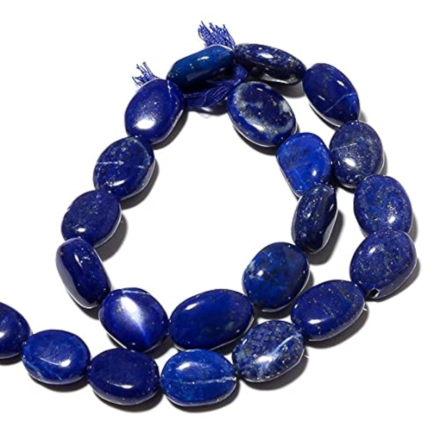 Perles de lapis lazuli pour fabriquer un collier bohème chic fait main