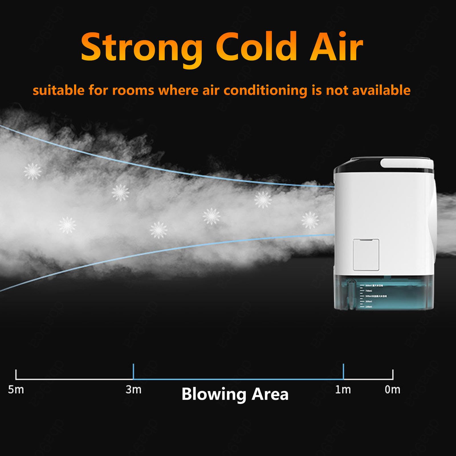 Con Caja De Hielo Aire Acondicionado Portátil Sin Tubo Exterior, Aire Acondicionado Sin Instalacion Con Tanque De Agua De 900ml Aire Acondicionado Sin Instalacion